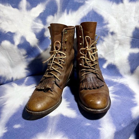 Justin leather Roper boots - Picture 1 of 12